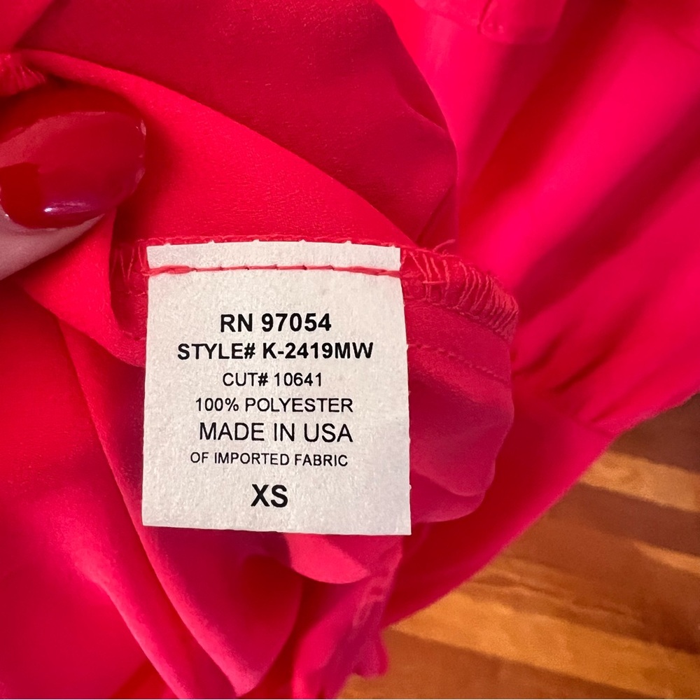Krisa Revolve Off-Shoulder Ruffle Rio Red Mini Dress XS NWT - Picture 9 of 9